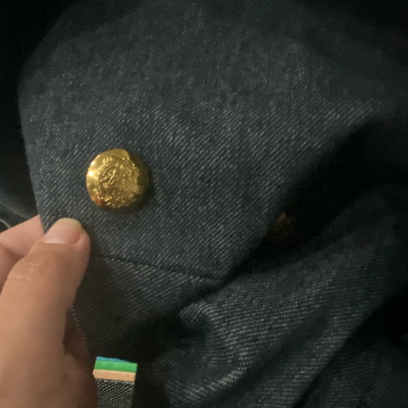 Lauren Ralph Lauren Denim Like Blazer Gold Buttons - Picture 4 of 8